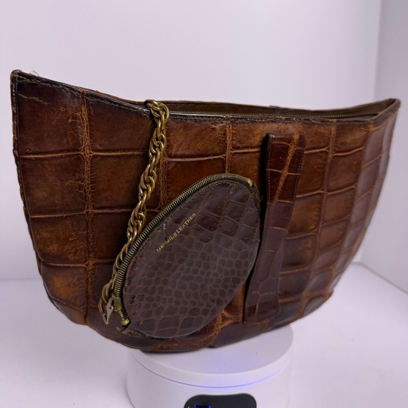 Antique salt water crocodile purse - Picture 3 of 10